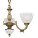Candelabre, Lustre - Candelabru cu 3 brate clasic design italian din alama, sticla 7052
