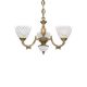 Candelabre, Lustre - Candelabru cu 3 brate clasic design italian din alama, sticla 7052