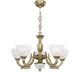 Candelabre, Lustre - Candelabru cu 5 brate clasic design italian din alama, sticla 7052