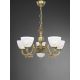 Candelabre, Lustre - Candelabru cu 5 brate clasic design italian din alama, sticla 7052