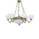 Candelabre, Lustre - Candelabru cu 6 brate clasic design italian din alama, sticla 7052