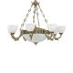 Candelabre, Lustre - Candelabru cu 8 brate clasic design italian din alama, sticla 7052