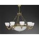 Candelabre, Lustre - Candelabru cu 10 brate clasic design italian din alama, sticla 7052