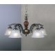 Candelabre, Lustre - Candelabru 5 brate design italian din alama cu lemn 2700