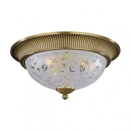 Plafoniere - Plafoniera design clasic din alama si sticla diametru 40cm, 6202