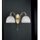 Aplice, corpuri de iluminat pentru pereti - Aplica clasic design italian din alama, sticla 5650