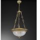 Candelabre, Lustre - Lustra suspendata design clasic din alama si sticla 6202