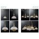 Candelabre, Lustre - Lustra suspendata design clasic din alama si sticla 6202