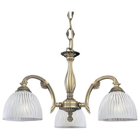 Candelabre, Lustre - Candelabru cu 3 brate clasic design italian din alama, sticla 5650