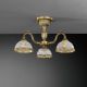 Lustre aplicate - Lustra aplicata cu 3 brate design clasic din alama si sticla 6202