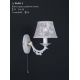 Aplice, corpuri de iluminat pentru pereti - Aplica de perete design italian din alama cu metal alb 9630
