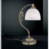 Veioza, lampa de masa clasic design italian din alama, sticla 5650