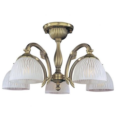 Lustre aplicate - Lustra aplicata cu 5 brate clasica design italian din alama, sticla 5650