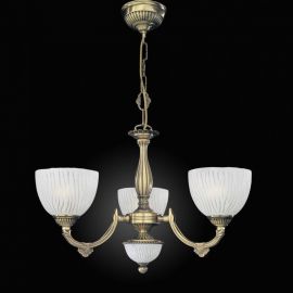 Candelabre, Lustre - Candelabru cu 3 brate design clasic din alama si sticla 5600