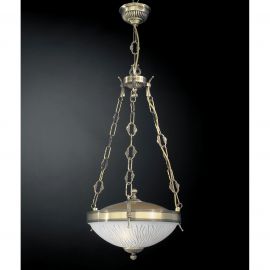 Pendule, Lustre suspendate - Lustra suspendata design clasic din alama si sticla 5600