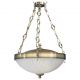Pendule, Lustre suspendate - Lustra suspendata design clasic din alama si sticla 5600