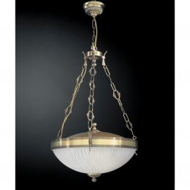 Pendule, Lustre suspendate - Lustra suspendata design clasic din alama si sticla 5600