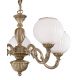 Candelabre, Lustre - Candelabru cu 5 brate clasic design italian din alama, sticla 9250