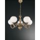 Candelabre, Lustre - Candelabru cu 5 brate clasic design italian din alama, sticla 9250