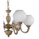 Candelabre, Lustre - Candelabru cu 6 brate clasic design italian din alama, sticla 9250