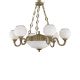 Candelabre, Lustre - Candelabru cu 6 brate clasic design italian din alama, sticla 9250