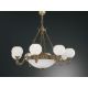 Candelabre, Lustre - Candelabru cu 8 brate clasic design italian din alama, sticla 9250