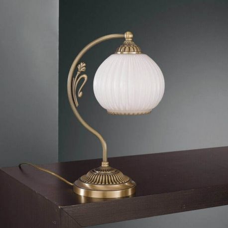 Veioze - Veioza, lampa de masa clasic design italian din alama, sticla 9200