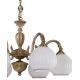 Candelabre, Lustre - Candelabru cu 6 brate clasic design italian din alama, sticla 9200