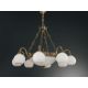 Candelabre, Lustre - Candelabru cu 8 brate clasic design italian din alama, sticla 9200