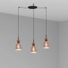 Lustra suspendata cu 3 pendule RETRO cupru