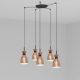 Pendule, Lustre suspendate - Lustra suspendata cu 5 pendule RETRO cupru