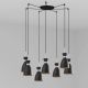 Pendule, Lustre suspendate - Lustra suspendata cu 7 pendule RETRO negru/cupru