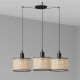 Pendule, Lustre suspendate - Lustra suspendata cu 3 pendule design natural MAMBO 21cm negru/ratan