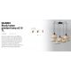 Pendule, Lustre suspendate - Lustra suspendata cu 7 pendule design natural MAMBO 21cm negru/ratan
