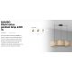 Pendule, Lustre suspendate - Lustra suspendata cu 3 pendule design natural MAMBO 32cm negru/ratan