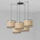Pendule, Lustre suspendate - Lustra suspendata cu 5 pendule design natural MAMBO 32cm negru/ratan