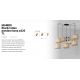 Pendule, Lustre suspendate - Lustra suspendata cu 7 pendule design natural MAMBO 32cm negru/ratan