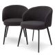 Scaune - Set de 2 scaune cu brate design LUX Lloyd, boucle negru