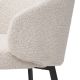 Scaune - Set de 2 scaune cu brate design LUX Lloyd, boucle crem