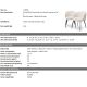 Scaune - Set de 2 scaune cu brate design LUX Lloyd, boucle crem