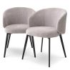 Set de 2 scaune cu brate design LUX Lloyd, sisley gri