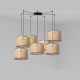Pendule, Lustre suspendate - Lustra suspendata cu 7 pendule design natural MAMBO 45cm negru/ratan
