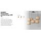 Pendule, Lustre suspendate - Lustra suspendata cu 7 pendule design natural MAMBO 45cm negru/ratan