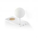 Aplica LED ultramoderna USB / Wireless charger NIKO stanga