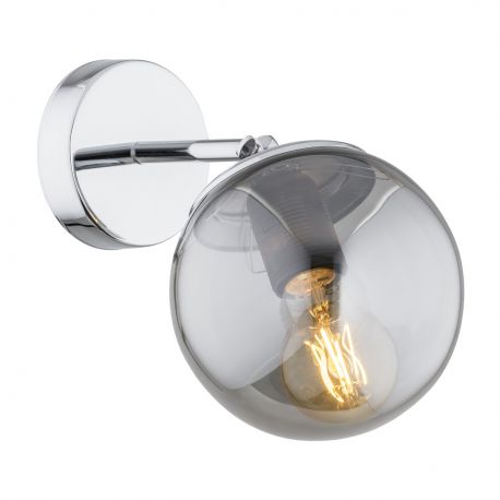 Aplice, corpuri de iluminat pentru pereti - Aplica de perete design modern minimalist SATELITE crom/fumuriu