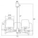 Candelabre, Lustre - Candelabru modern design elegant PONTE 5L crem