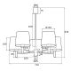 Candelabre, Lustre - Candelabru modern design elegant PONTE 5L albastru