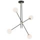 Lustra aplicata design modern minimalist ABSTRACT negru/alama