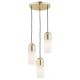 Pendule, Lustre suspendate - Lustra cu 3 Pendule design modern BURGOS alama