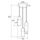 Pendule, Lustre suspendate - Lustra cu 3 Pendule design modern BURGOS alama
